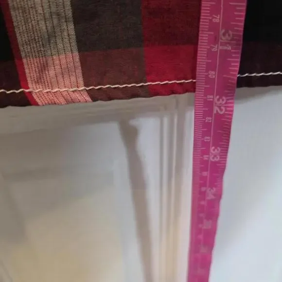 Surplus Men's Red and Black Plaid Button-Up Shirt-XL - Picture 7 of 8